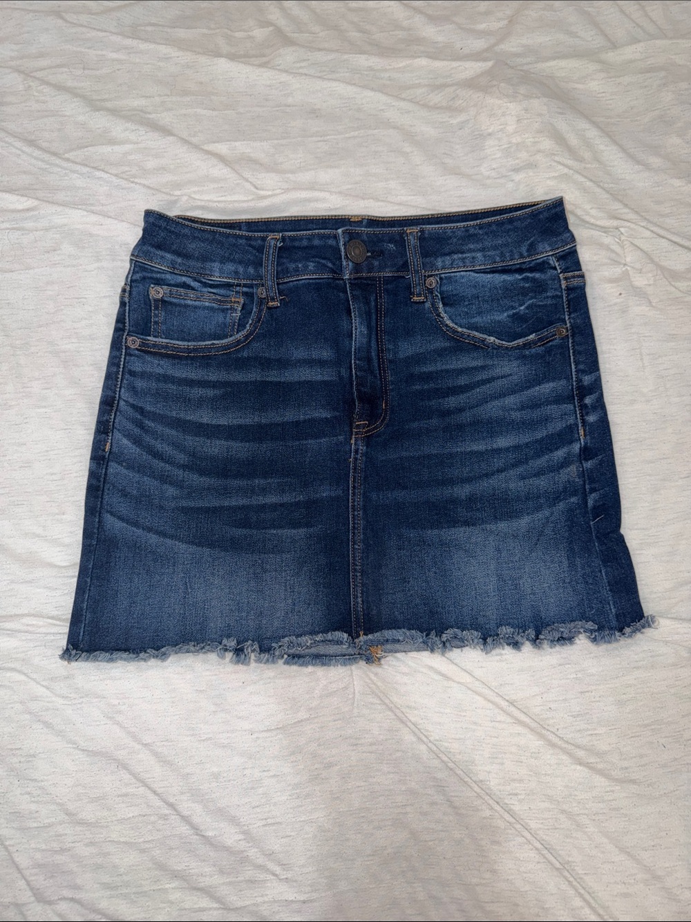 American Eagle NeXt Level Stretch High-Rise Mini Denim Skirt